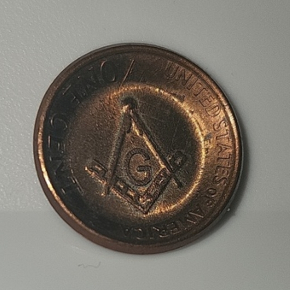 Masonic Penny Token Member Collectible Coins Freemason Freemasons Occult
